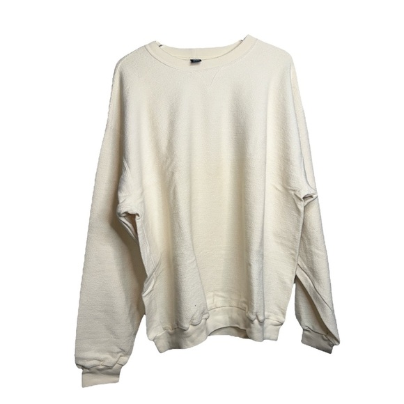 Lands End Mens Cream/Yellow Pullover Sweater - Picture 1 of 7